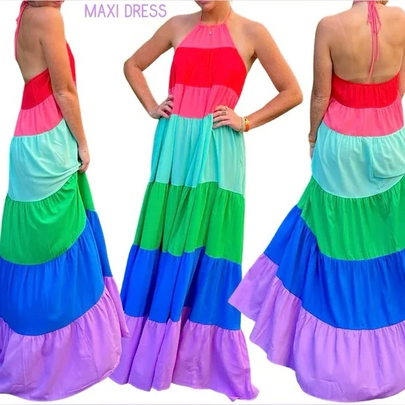 🌈 RNB Tiered Maxi Dress - Picture 2 of 3